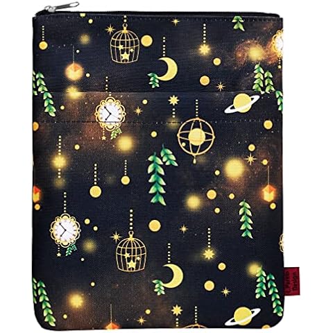 Night Sky Book Sleeve, Book Covers for Paperback, Book Sleeves with Zipper, 11 X 8.5 Inch, Celestial gifts Cover