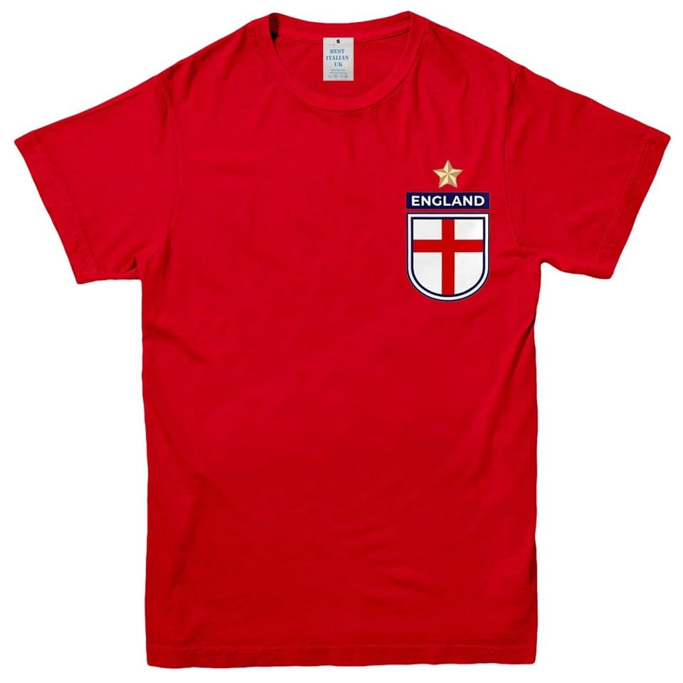 England Tshirt Tee Top World Cup 2026 Football Shield Design Mens Kids Unisex Red