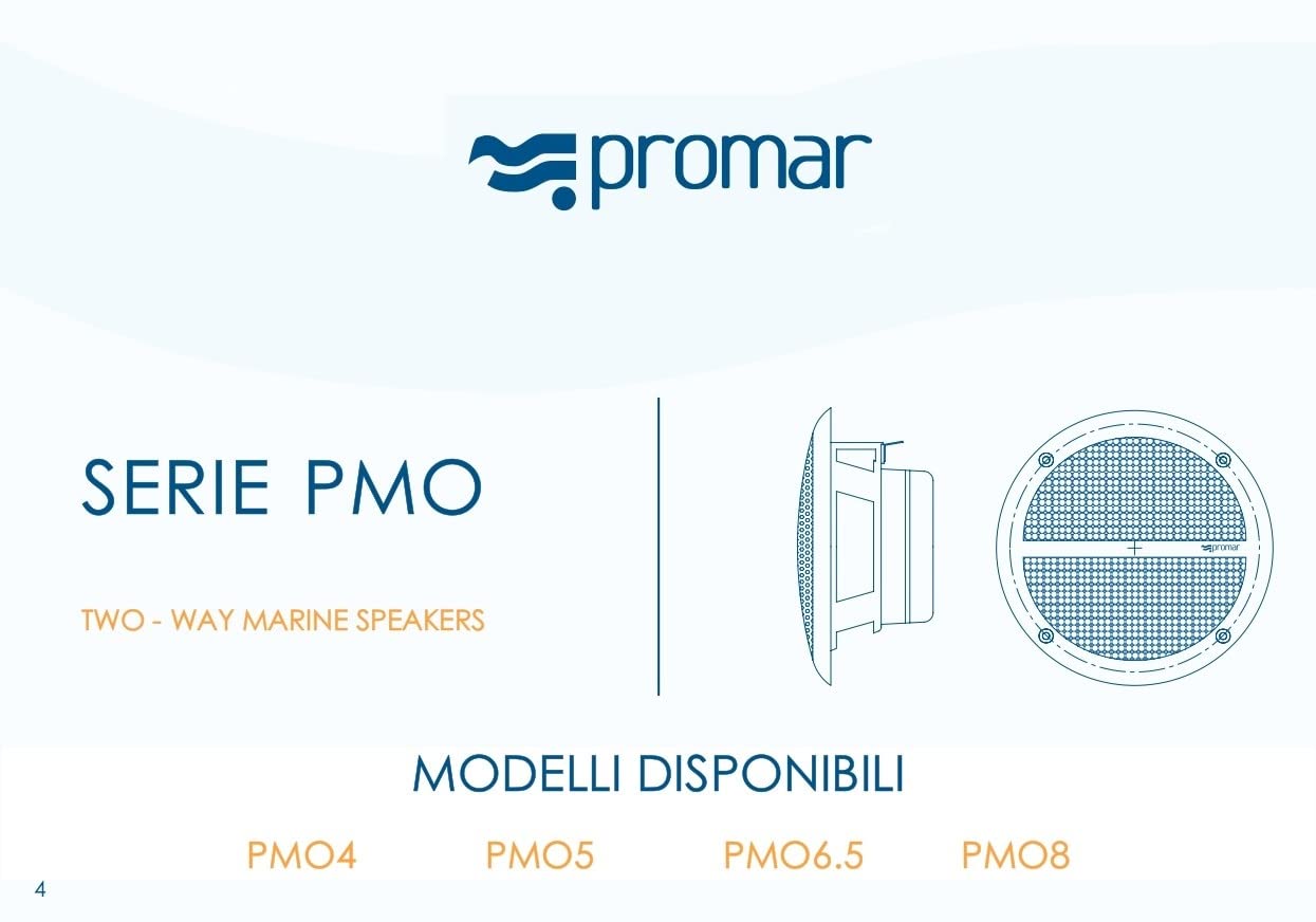 Generico PROMAR - ALTOPARLANTI DA INCASSO DA ESTERNO MARINI A DUE VIE 6,5"
