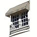 Awntech 5-Feet New Yorker Window/Entry Awning, 44-Inch Height by 24-Inch Diameter, Black/Tan