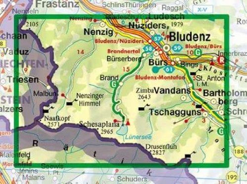 Brandnertal - Nenzinger Himmel - Rätikon: 1:35000 (freytag & berndt Wander-Rad-Freizeitkarten)