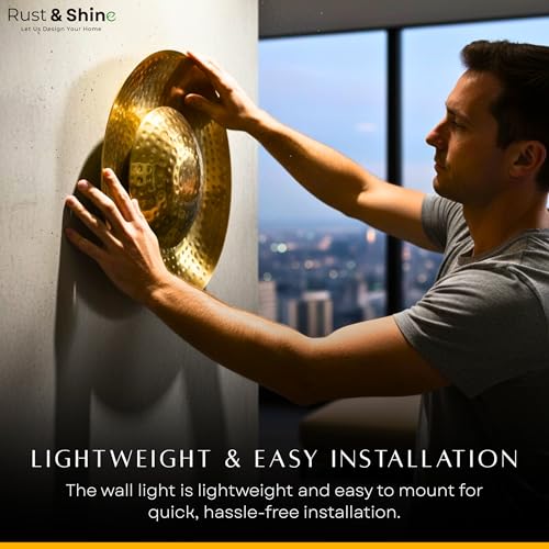 Image of Rust & Shine Decorative Wall Light for Living Room & Bedroom, Modern Wall Lamp for Home Decoration, Wall Mounted Lighting Fixture, Bedside Wall Light, Indoor Fancy Wall Lights for Room