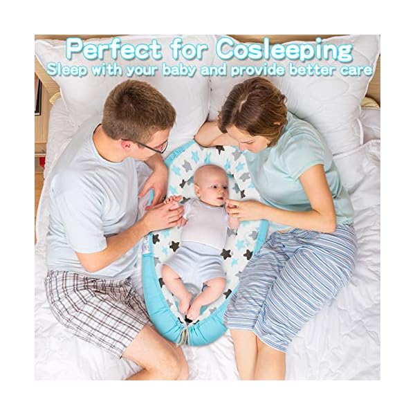 Baby Lounger, Baby Nest and Baby Bassinet, Portable Ultra Soft Breathable Newborn Lounger Crib, Perfect for Co-Sleeping and Traveling - Image 7