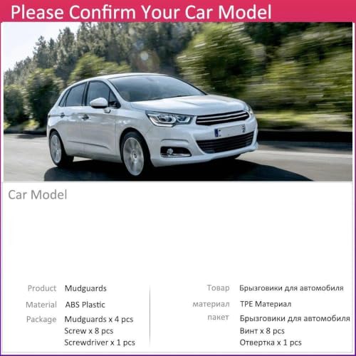 Bavettes Citroën C4L Berline stoppent la boue et préservent le châssis - 3