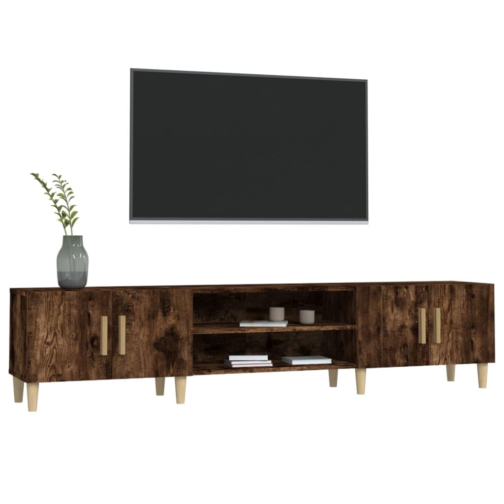 Mobile TV basso in rovere affumicato, 180 x 31,5 x 40 cm