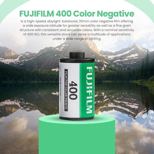 Image of FUJIFILM 400 Color Negative Film (35mm Roll Film, 36 Exposures, 6-Rolls, 2-Pack) + BluebirdSales Microfiber Cleaning Cloth