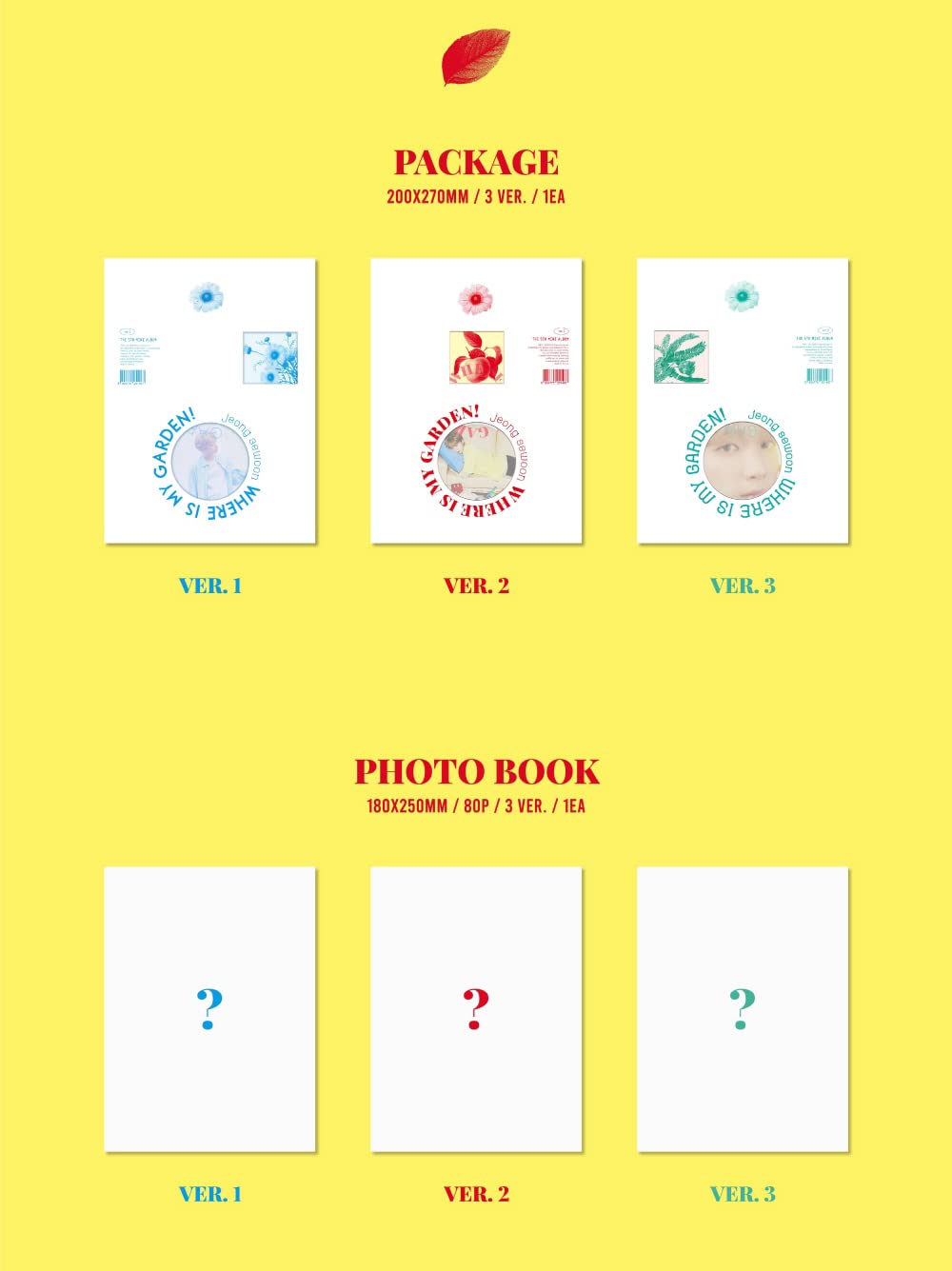 JEONG SE WOON - Where is my Garden! 5. mini album (wersja 3)