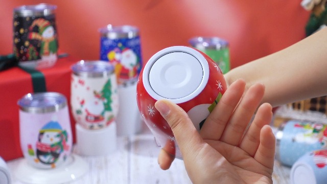 Amazon.com | meekoo 12 Sets Christmas Wine Tumbler 12oz Stainless