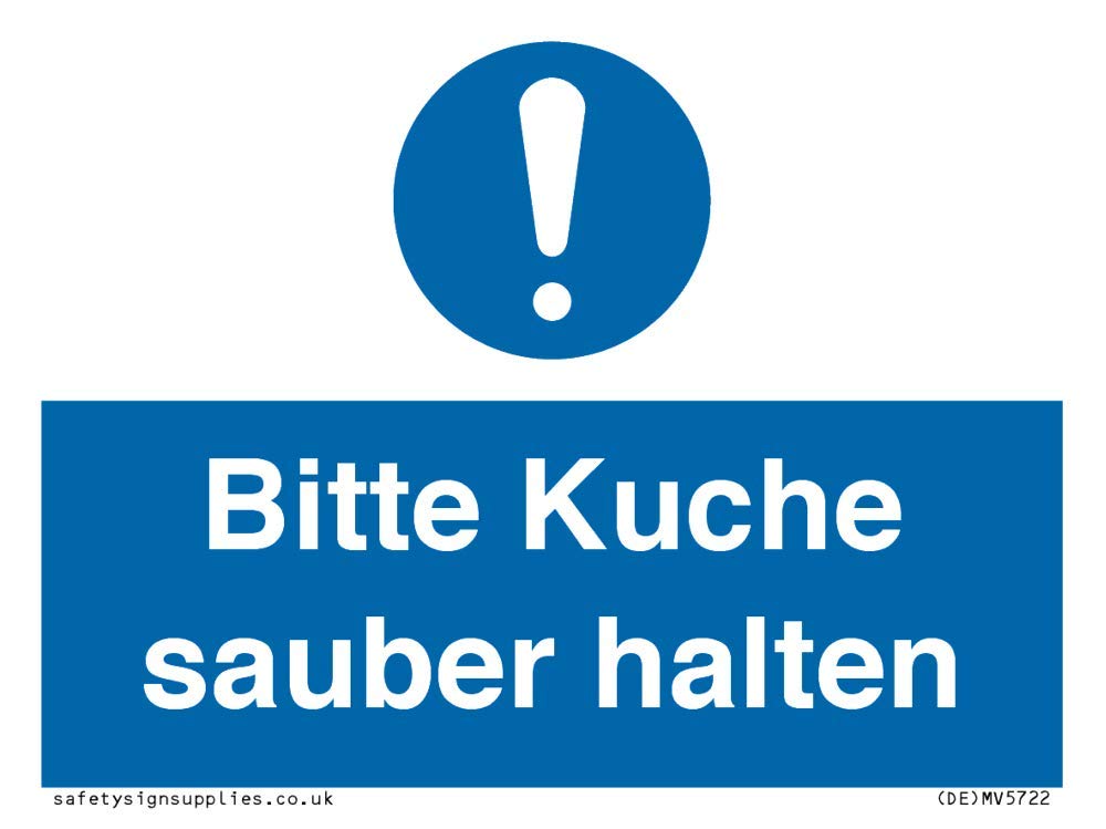 Bitte Kuche sauber halten