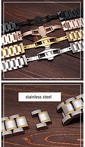 Bracelet de montre en acier inoxydable massif et durable