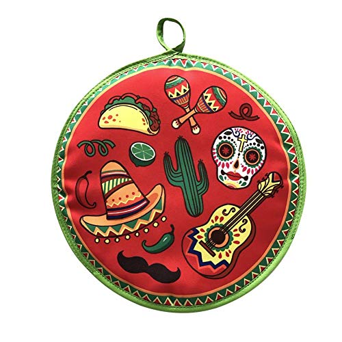 Bolsa De Tela Aislante Para Calentar Tortilla, 30.5cm Calentadores De Tortilla Mexicanos, Aislante, Bolsa De Tela De Algodón Para Microondas, Para Harina De Maíz Burrito