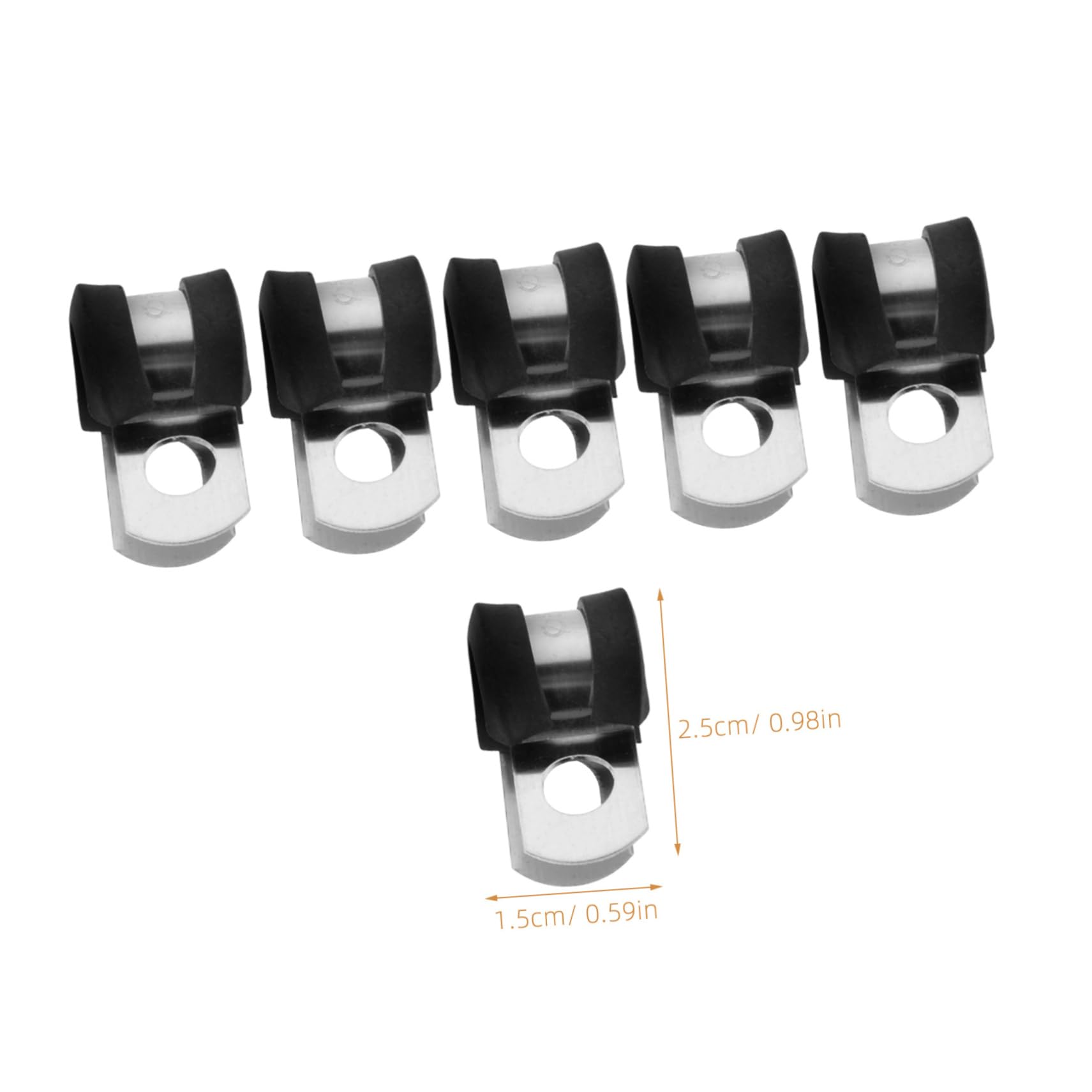 HOLIDYOYO Diy Wire Fasteners 20pcs Cable Clamp Set Square Pipe Clamp Stainless Steel