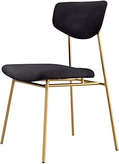 Sillas de Comedor tapizadas de Terciopelo Moderno Hogar Sala de Estar Taburetes de Bar con Respaldo sin apoyabrazos Portátil apilable, MAX. 150kg