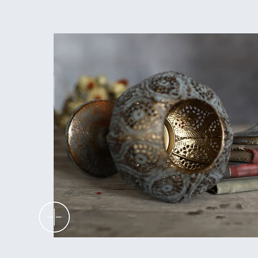 Amazon.co.jp: キャンドルスタンド燭台 錬鉄製燭台アンティーク銅