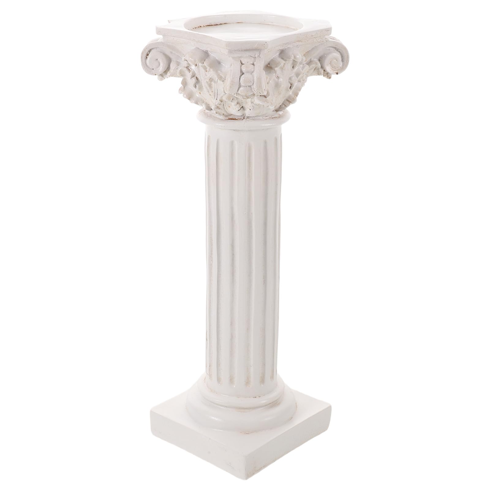 YARNOW Colonna in resina con piedistallo, supporto espositivo europeo per fiori, candele, statue, piedistallo a colonna greca, decorativo per la navata nuziale.