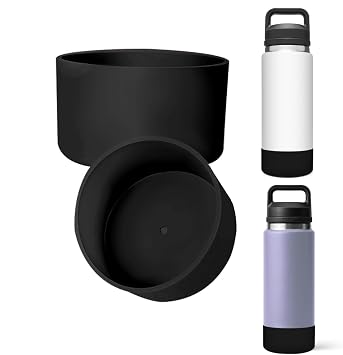 2Pcs Silicone Boot for YETI Rambler 18oz 26oz Bottle, Anti-Slip Sleeve Bottom Protector Accessories for YETI Rambler 36oz, BPA Free Silicone