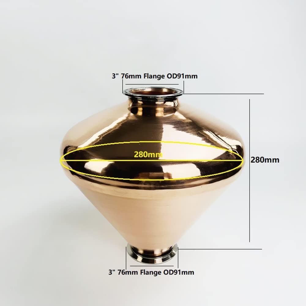 Onion Head, 3" OD91mm Copper Onion Head for Homebrewing Of Brandy or Whiskey, Height 280mm, Thickness 2mm for Distillation 1PC 8.2L