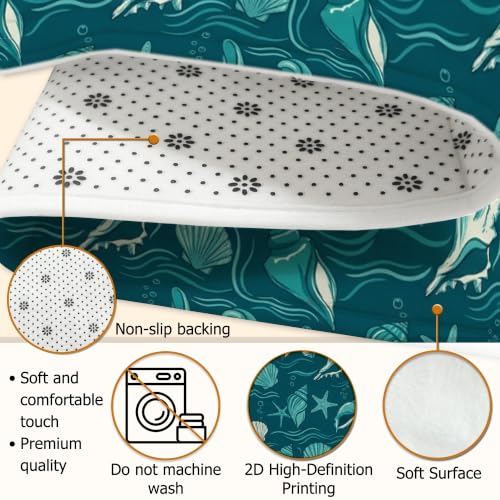 Alfombra resistente a la decoloración con estampado estético de estrellas de mar 7