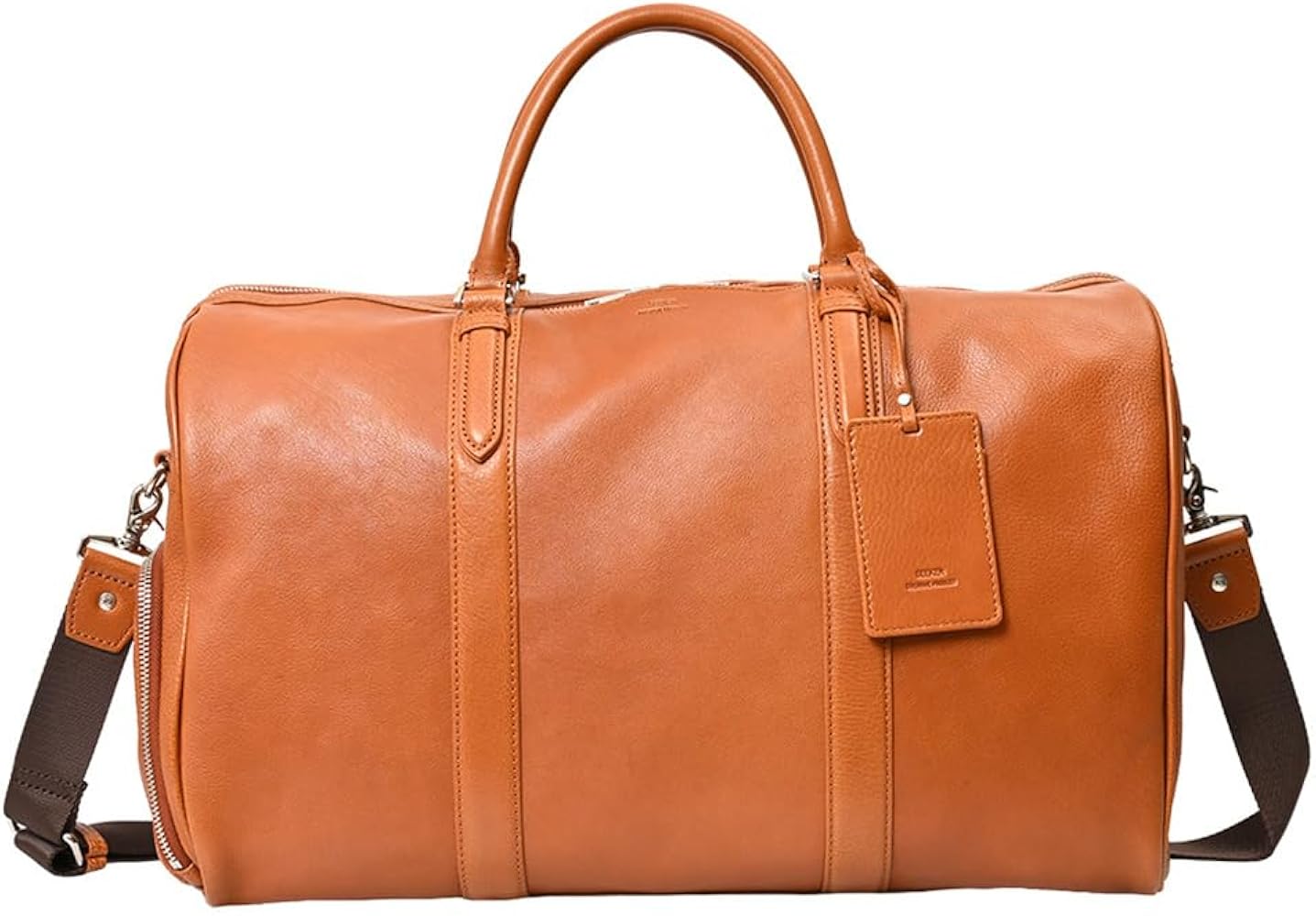 Amazon | [シーカー] ボストンバッグ メンズ 大容量 革 肩掛け 斜