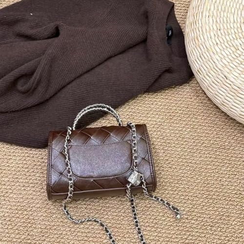 Small Top Handle Bag Trendy Woven Crossbody Purses for Women Designer Luxury Leather Satchels Handbag3