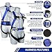 TT TRSMIMA Safety Harness Fall Protection Kit: Full Body Roofing harnesses with Shock Absorbing Lanyard - Updated Comfortable Waist Pad