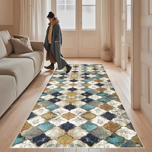 Qemgrste Hallway Runner, Washable Hallway Carpet Runners, Non-Slip Floor Mats for Kitchen, Rugs for Hallway Low-Plie Runner Rug Absorbent Floor Carpet Area Rug for Living Room Entryway 80 x 250 cm - Cosy Home Interiors Qemgrste Hallway Runner, Washable Hallway Carpet Runners, Non-Slip Floor Mats for Kitchen, Rugs for Hallway Low-Plie Runner Rug Absorbent Floor Carpet Area Rug for Living Room Entryway 80 x 250 cm - Image 2