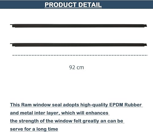 Miniatura 3 de Cinturón de sello de goma para puerta exterior compatible con Nissan Pickup D21 Hardbody 1986 1987 1988 1989 1990 1991 1992 1993 1994, repuesto