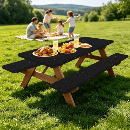 Mantel de mesa con fundas de banco para camping accesorios de viaje en coche impermeables 8