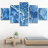 SIGNWIN 5 Panel Canvas Wall Art Abstract Colorful Decorative Elements Modern Artwork for Home Decorations Ready to Hang - 60