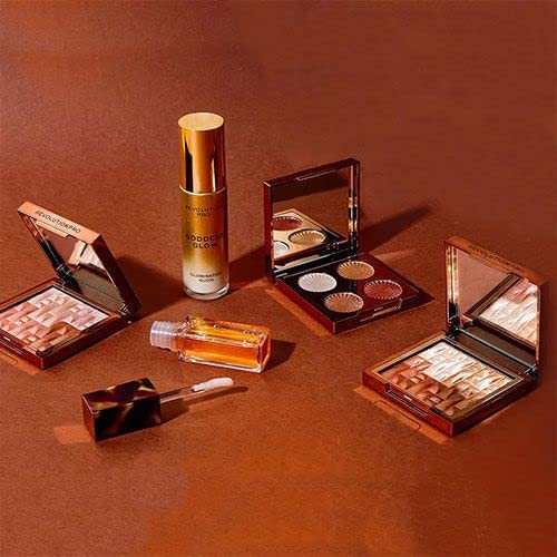 Revolution Pro- Goddess Glow Shimmer Brick Bronzer- Sublime (Peach-medium/olive skin tones) | Highly-Pigmented Powder | Easy-to-blend Formula, For a Silky and Luminous Effect | Cruelty Free -8 gm - Image 7 thumbnail