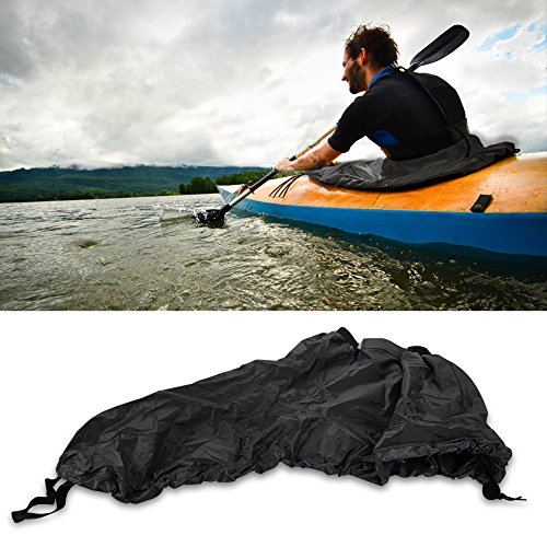 Vbestlife Kayak Spray Skirt,Universal Adjustable Nylon Kayak SpraySkirt Waterproof Cover Water Sports Accessory(Black)