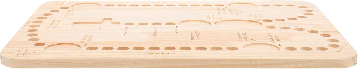 WEKAMOS Wooden Bead Board for Jewelry Making Bracelet Design Tray Crafting Organizer for Beads Rosaries Projects Engaging Activity for All Ages