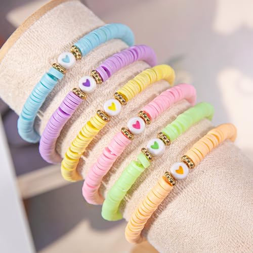 Image of JIASHUYEYE Party Favors for Kids Ages 8-12, Colorful Preppy Friendship Bracelet Set for Girls, Birthday Goodie Bags and Classroom Prizes