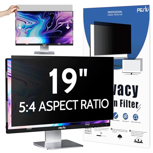 Peslv Computer Privacy Screen 19 Inch for 5:4 Standard Monitor, Removable 19inch Anti Blue Light Glare Shield Monitor Privacy Filter (14 13/16