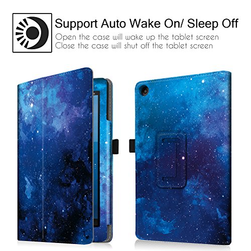 Famavala Folio Case Cover For Previous Generation 8" Fire Hd 8 Tablet [8Th / 7Th / 6Th Generation 2018/2017 / 2016 Release ] (Bluesky) #TOP6