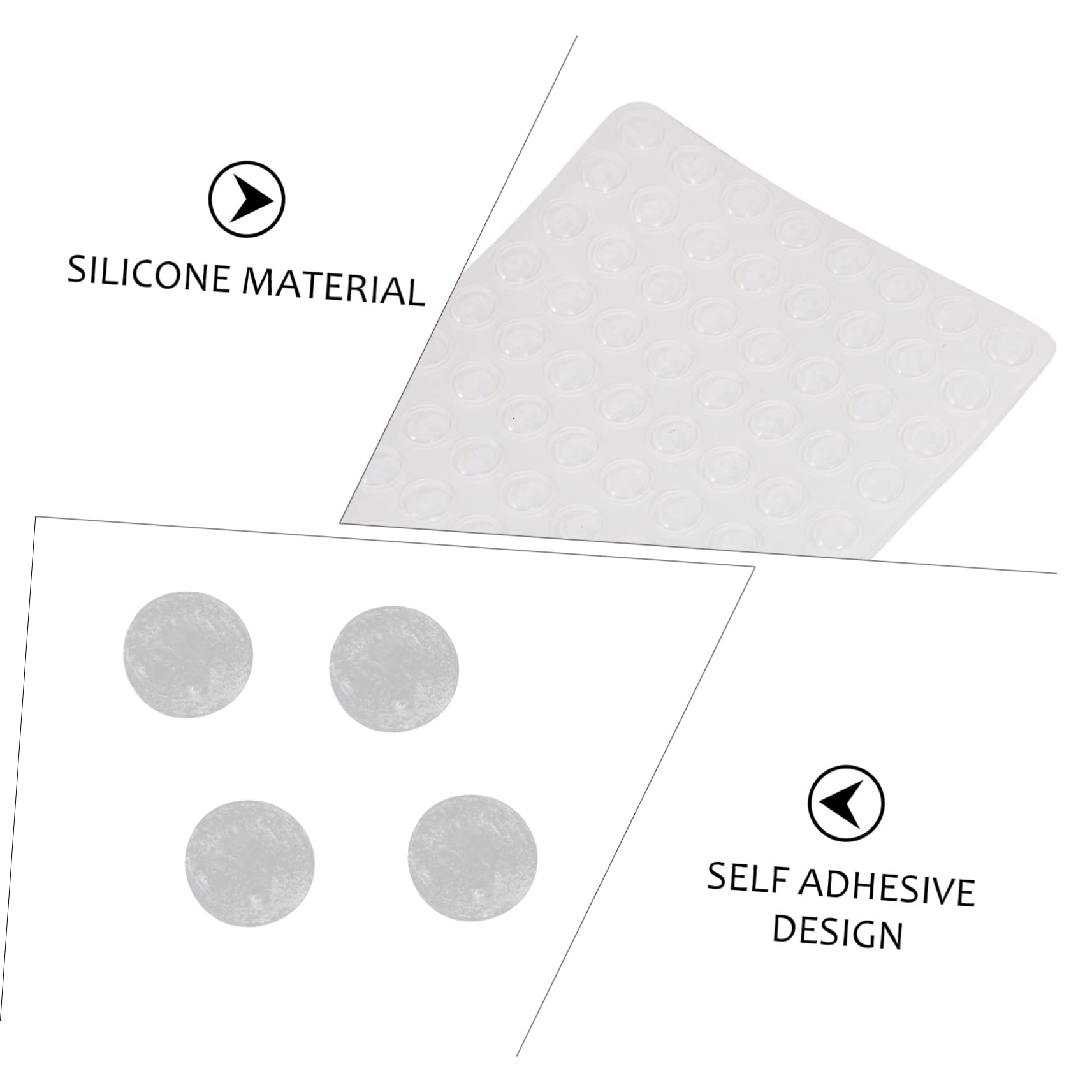 EXCEART 5 Set Particelle Colloidali Anti-collisione Paracolpi Per Ante Dell'armadio Trasparenti Paraurti Del Gabinetto Paraurti Della Porta Dell'armadio Paracolpi Per Mobili 2 Fogli*5
