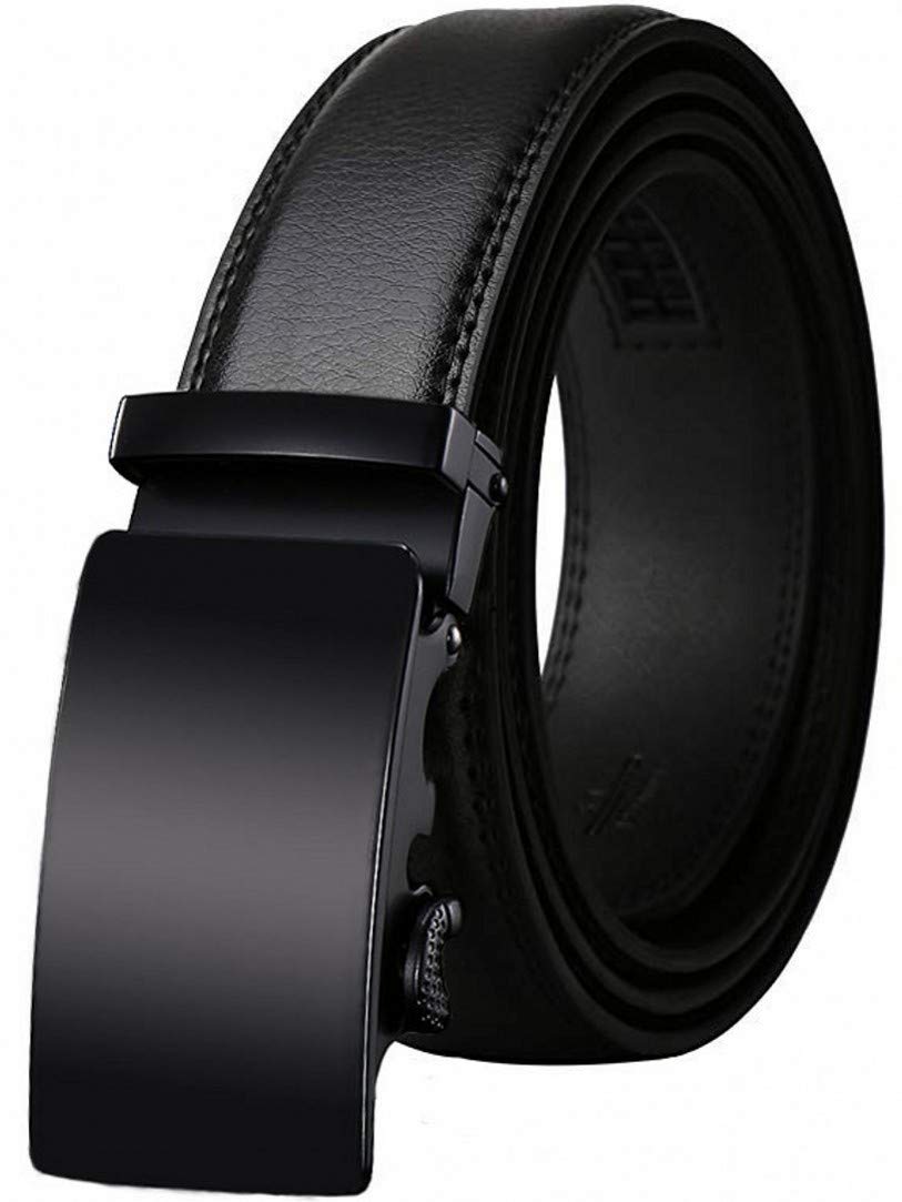 West Leathers Men's Belt, Slide Ratchet Belt for Men with Genuine Leather 1 3/8,Trim to Fit