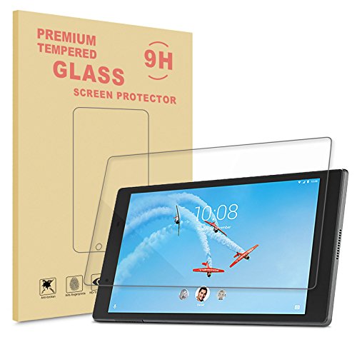 INFILAND Lenovo Tab 4 8 2017 Screen Protector,Premium HD Clear Tempered Glass Screen Protector for Lenovo Tab 4 8