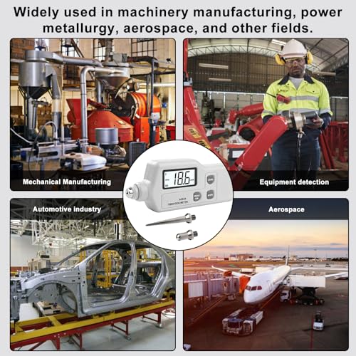 DewinLVD AS63A Digitales Schwingungsmessgerät, Schwingungsanalysator mit LCD-Display Messung von Beschleunigung Geschwindigkeit und Verschiebung Vibrationsmessgerät mit Hochpräzise Sonde