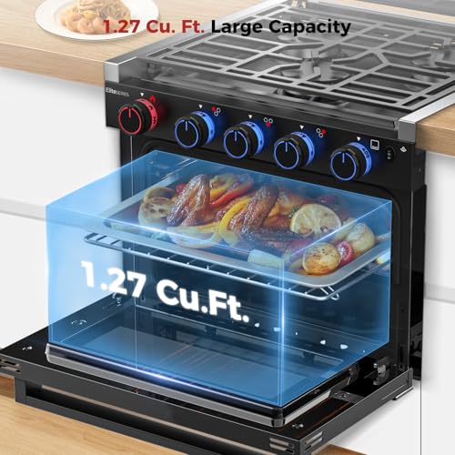 CAMPLUX-RV-Propane-Oven-Stove-Combo-17-Inches-127-Cuft-Gas-Oven-Stove-with-3-Burners-Total-Output-28100-BTUHr-Gas-Ranges-for-RV-Apartment-or-Mini-Kitchen-Black-EliteSERIES