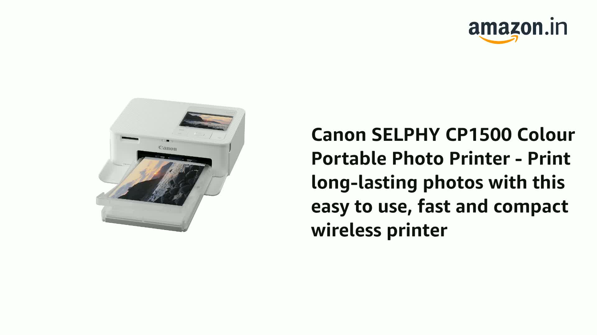 Canon SELPHY CP1500 Colour Portable Photo Printer - Print long