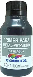 Primer para Metais, Pet, Vidro Preto 321 100 ml Corfix