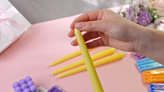Image of MTLEE 32 Pcs Long Taper Candlestick Bulk 10 Inch Smokeless, Rainbow | Paraffin Wax Cotton Wick, Colorful Vibrant for Dinner Wedding Party Church, Unscented Table Centerpiece Decor