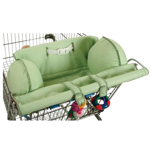 Leachco Prop 'R Shopper Shopping Cart Cover, Green Pin Dot