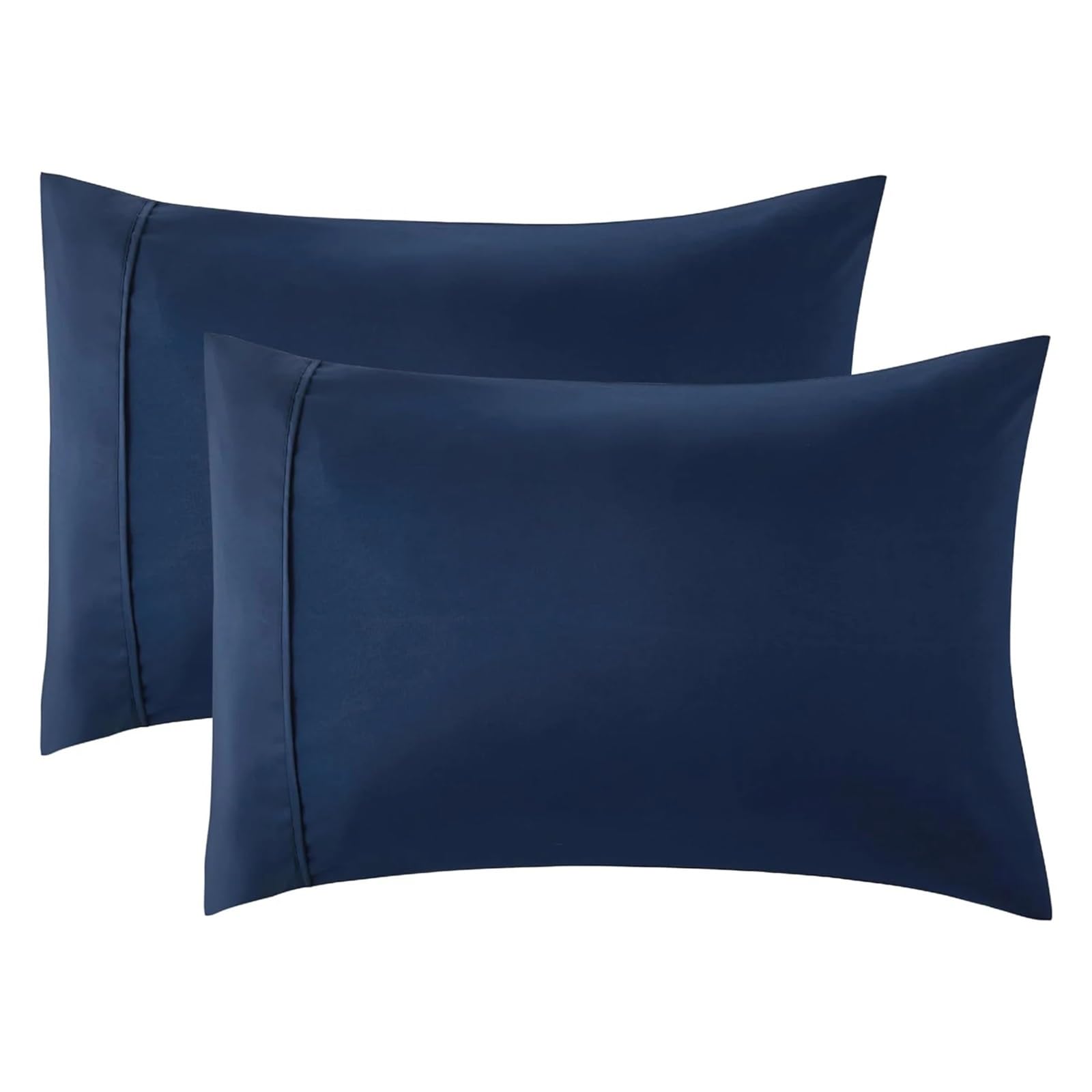 Pillowcase Luxury Cooling Blend Ultra Soft Pillow Cases - Pillowcases With Envelope Closure(Deep blue,20x30in-2Pcs)