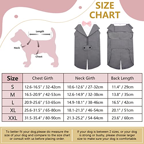 Hund Kleidung Tuxedo, Haustier Mantel Formale Hochzeit Verkleidungen & Kostüme für Hunde Chihuahua Kostüm Formelles Hunde-Smoking(Grau, S)