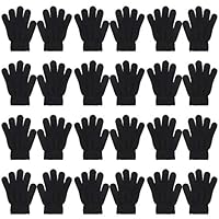 QKURT 12 Packs of Winter Magic Gloves for Kids,Full Fingers Knitted Magic Stretch Gloves Thermal Winter Mittens for Boys Girls Baby