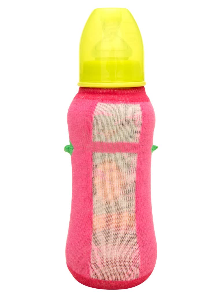 Mee Mee Soft Plush Stretchable Baby Feeding Bottle Cover with Cute Animated Overall Print (Pk-2) Multicolour - Image 7 thumbnail