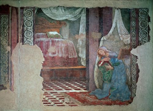 Toile Vierge à l'enfant avec ange Botticelli Premium