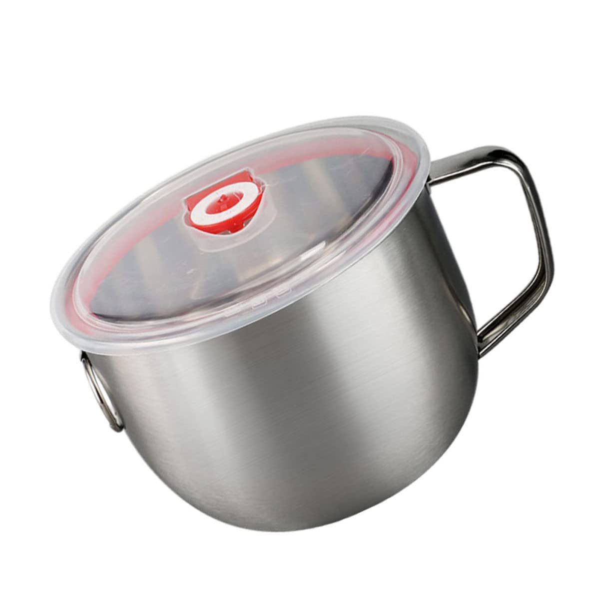 GRIRIW 1pc Instant Noodle Bowl with Lid Noodle Serving Bowl Collection Noodle Bowl Stainless-steel Bowl Food Serving Bowl Rapid Noodle Bowl Japanese Ramen Rice Bowl Silver Stainless Steel